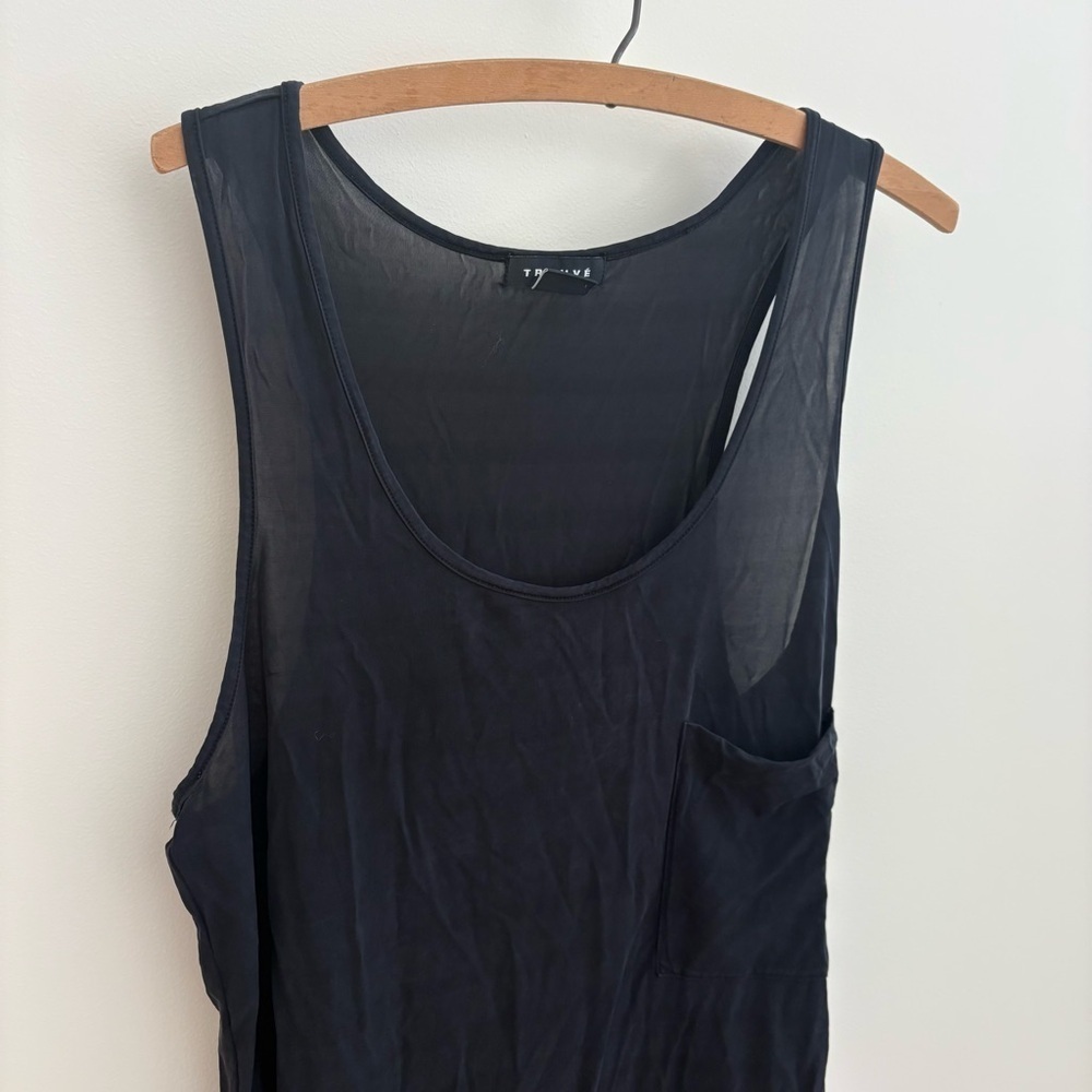 Trouvé Cupro Blend Tunic Tank